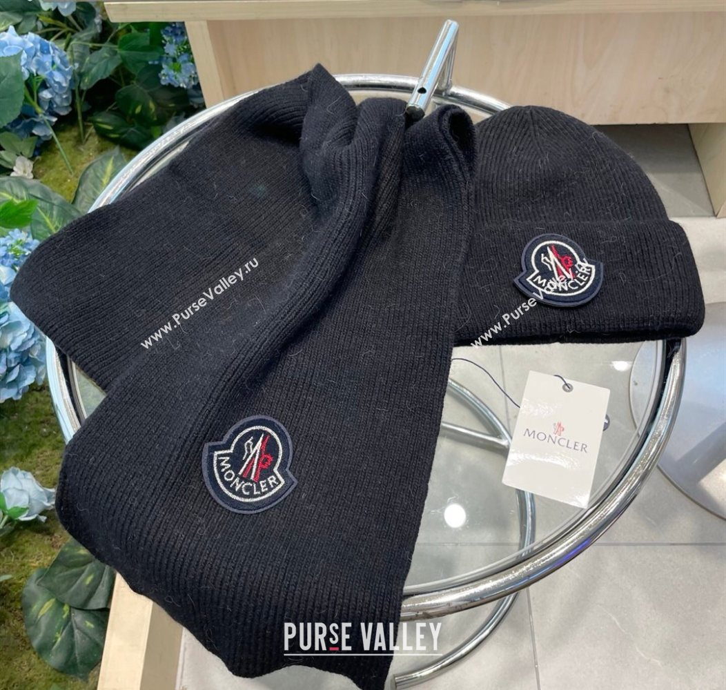Moncler Knit Hat and Scarf Set Dark Blue 2026 ML010514 (XMN-260105091)