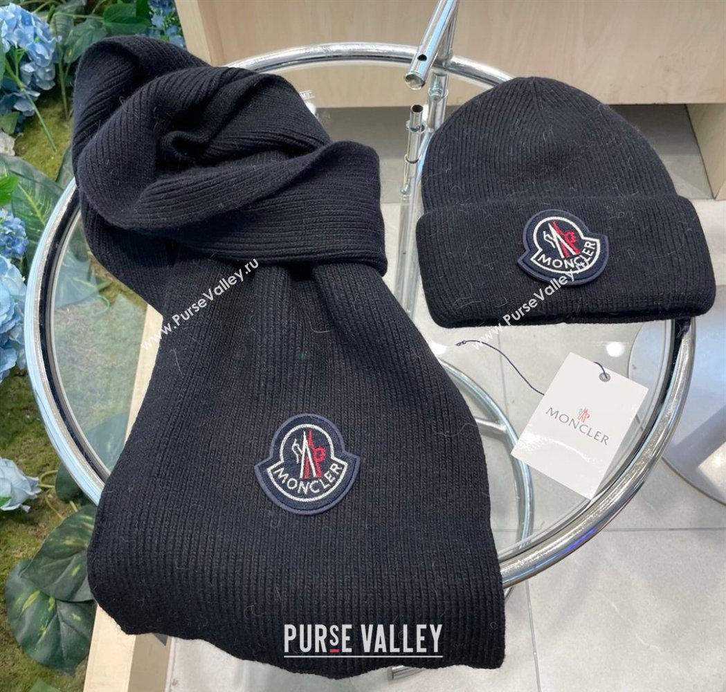 Moncler Knit Hat and Scarf Set Dark Blue 2026 ML010514 (XMN-260105091)