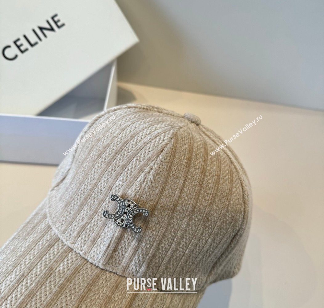 Celine Baseball Hat with Strass Beige 2026 CE010516 (XMN-260105114)