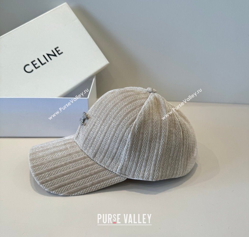 Celine Baseball Hat with Strass Beige 2026 CE010516 (XMN-260105114)