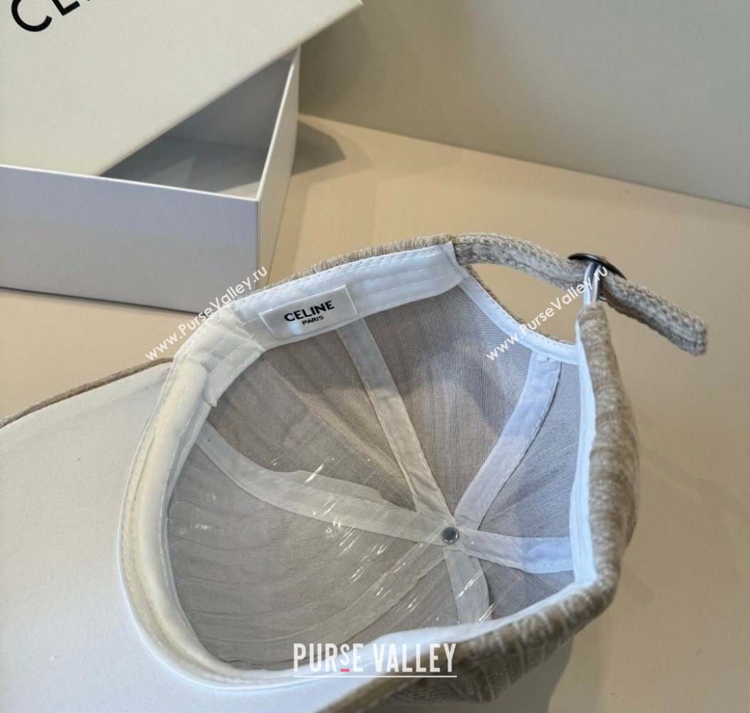 Celine Baseball Hat with Strass Beige 2026 CE010516 (XMN-260105114)