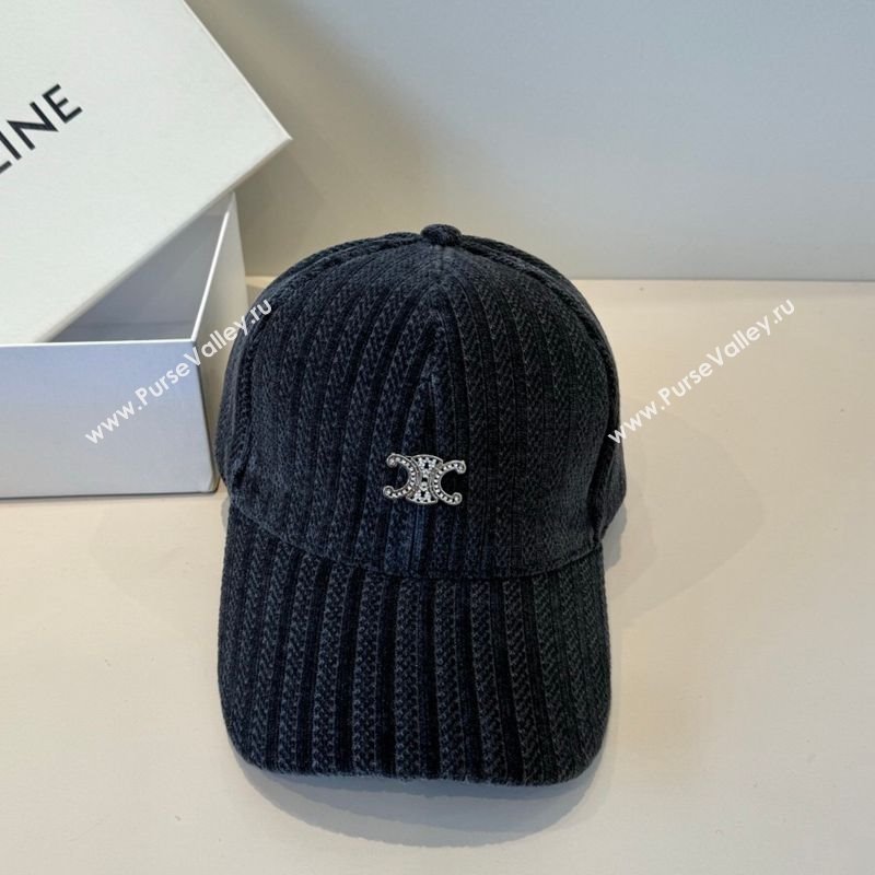 Celine Baseball Hat with Strass Grey 2026 CE010516 (XMN-260105115)