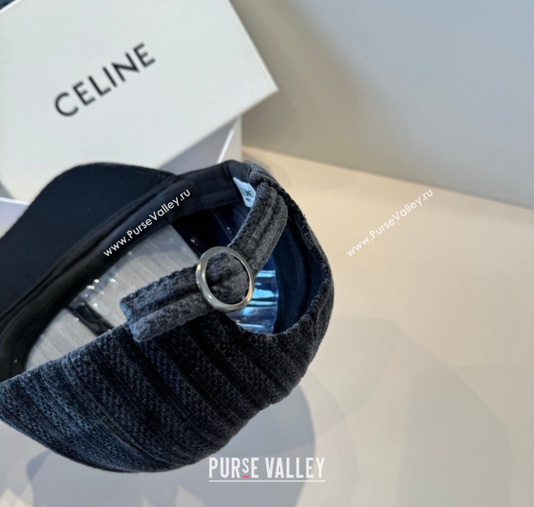 Celine Baseball Hat with Strass Grey 2026 CE010516 (XMN-260105115)