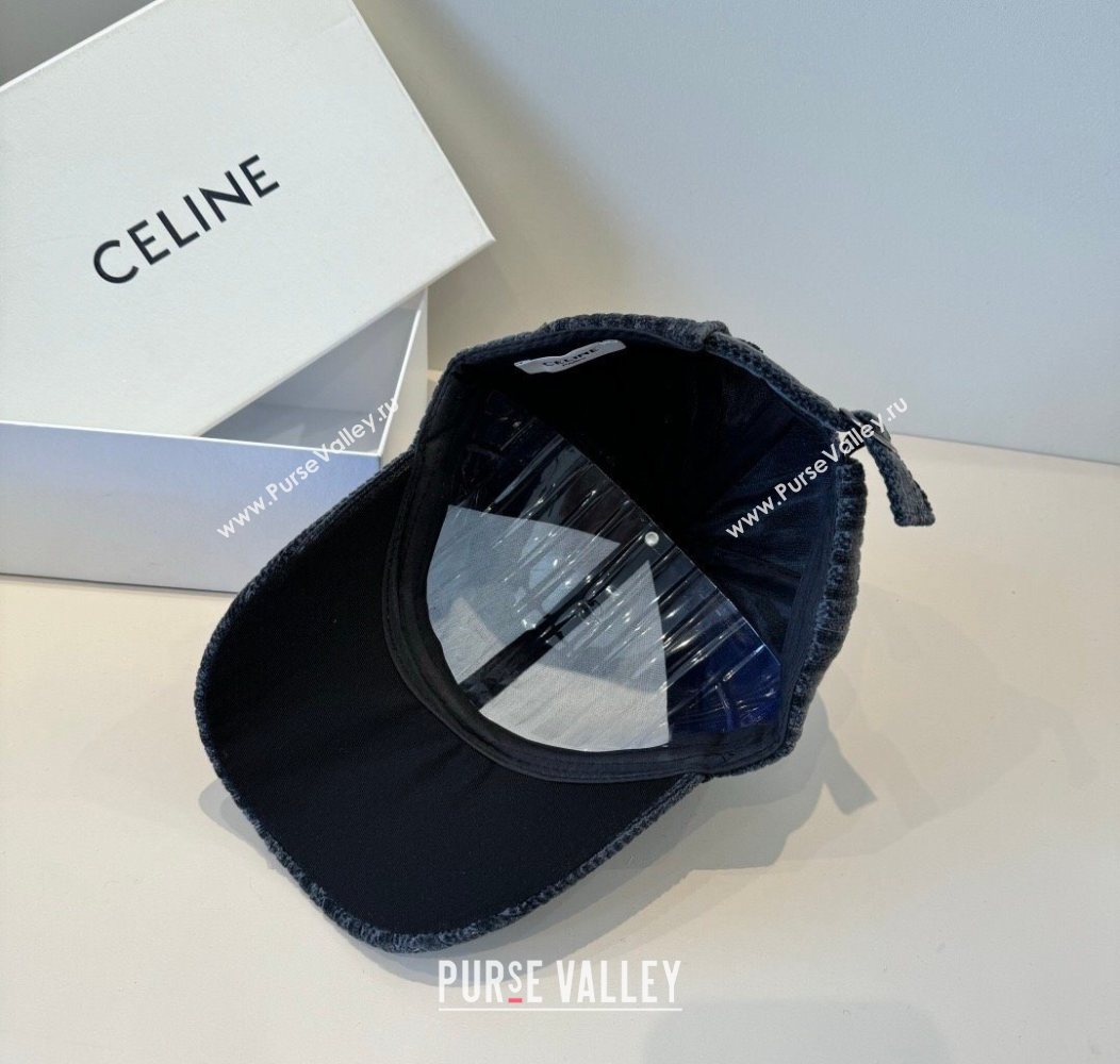 Celine Baseball Hat with Strass Grey 2026 CE010516 (XMN-260105115)