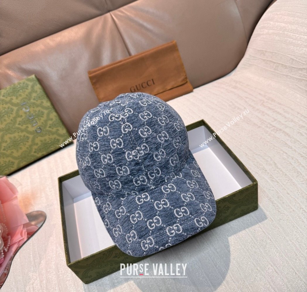 Gucci GG Baseball Hat Blue 2026 GG010518 (XMN-260105129)