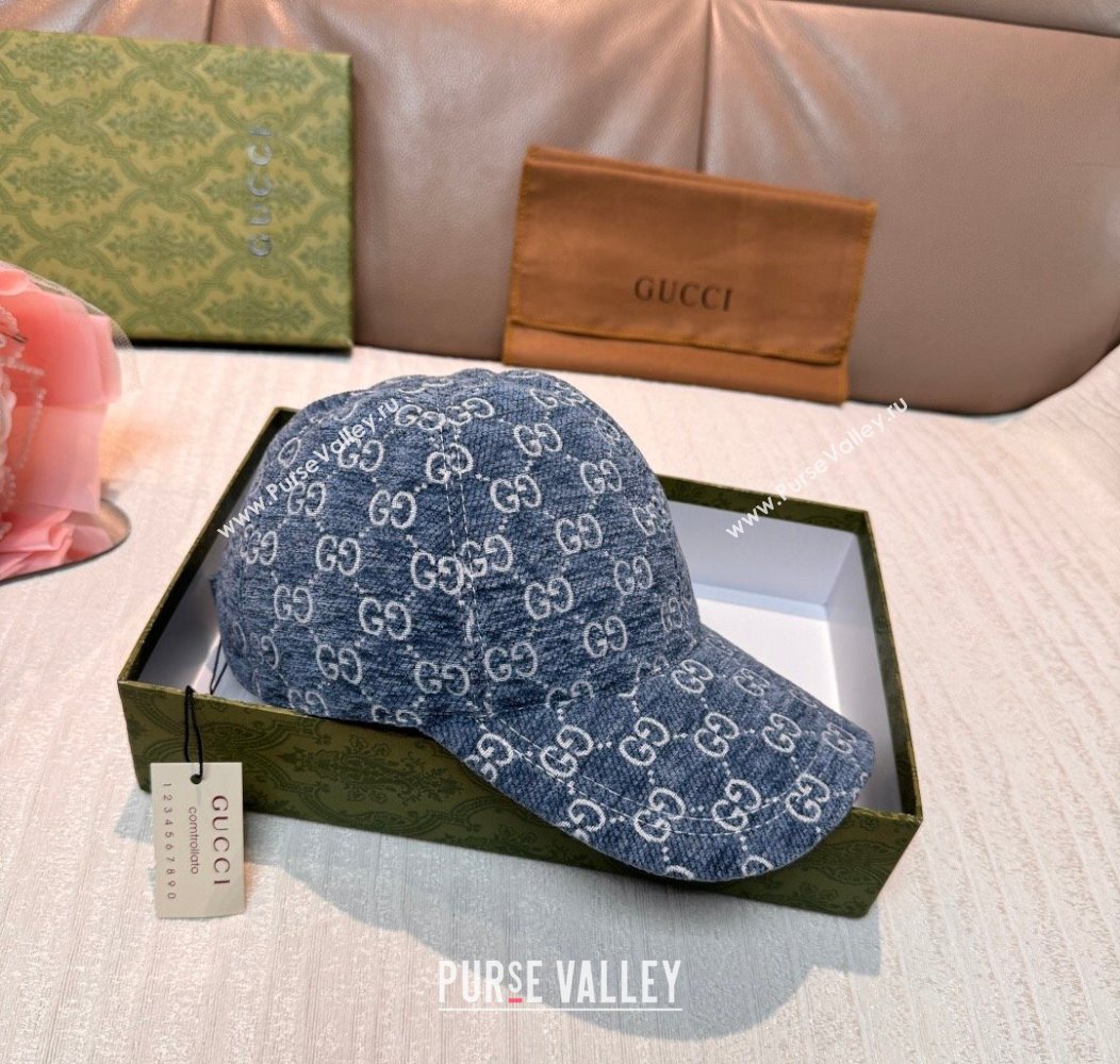 Gucci GG Baseball Hat Blue 2026 GG010518 (XMN-260105129)