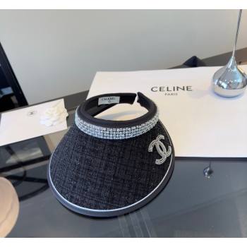 Chanel Visor Hat with Strass Black 2026 CH032006 (XMN-260320042)