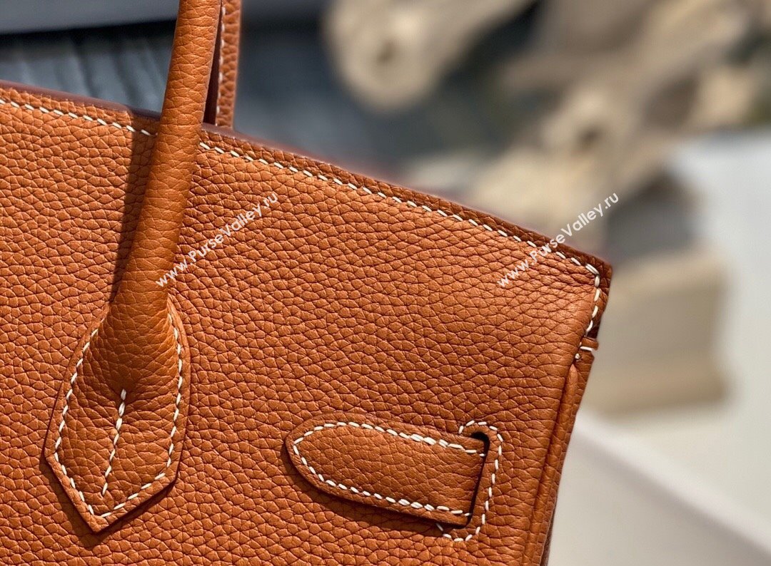 Hermes Birkin 30cm Bag in Togo Calfskin Brown/Gold 2022 (FL-22031550)