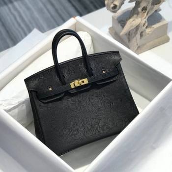 Hermes Birkin 25cm Bag in Togo Calfskin Black/Gold 2022 (FL-22031551)