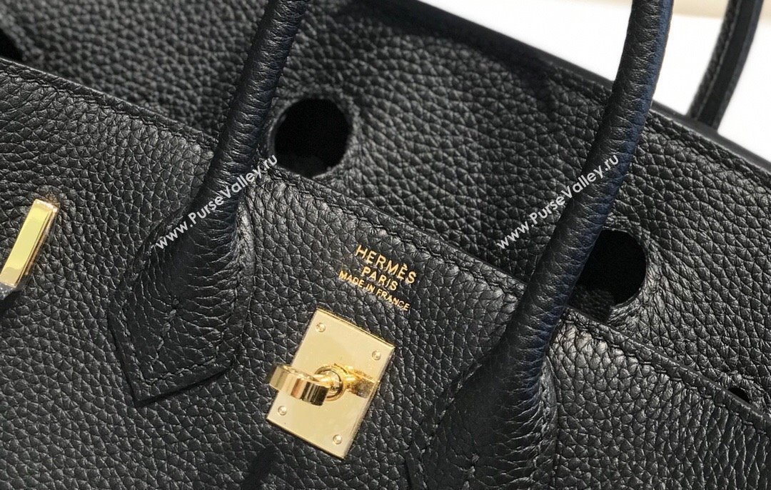 Hermes Birkin 25cm Bag in Togo Calfskin Black/Gold 2022 (FL-22031551)