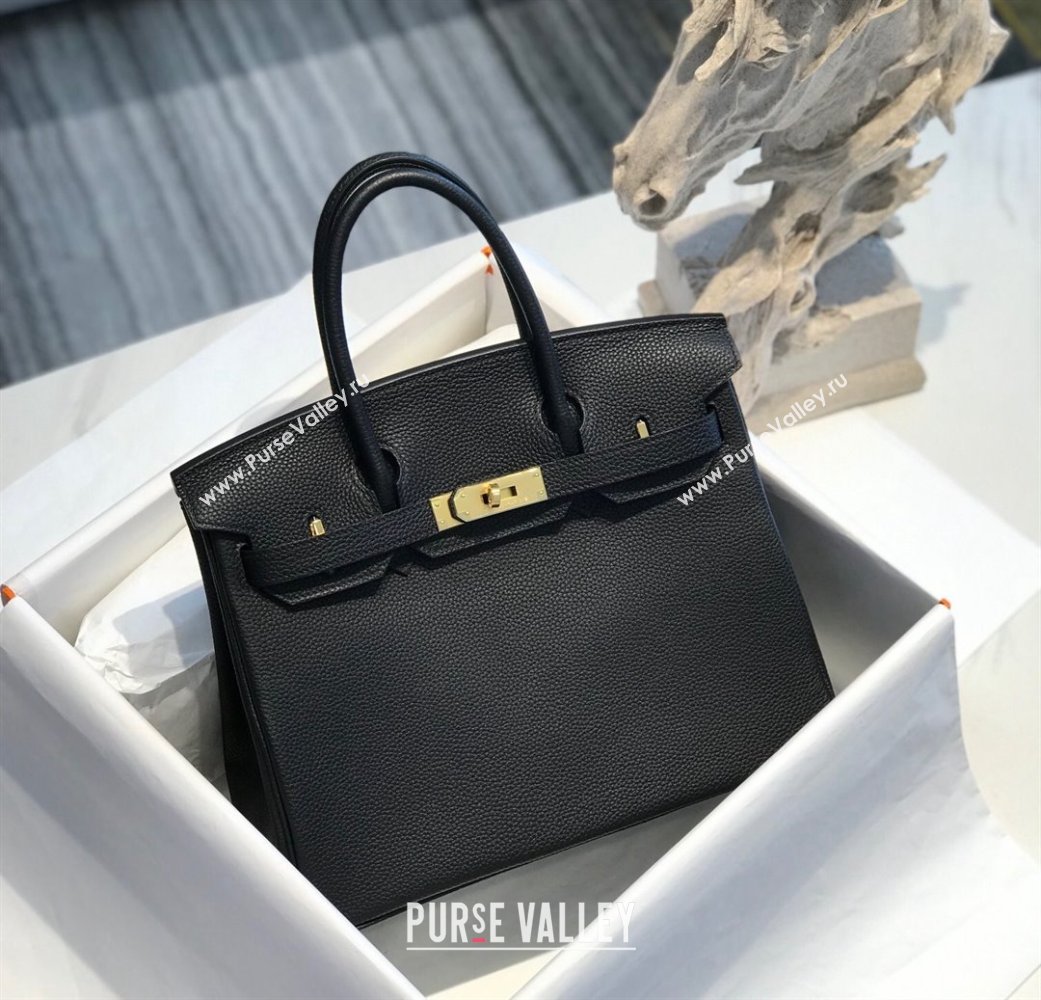 Hermes Birkin 30cm Bag in Togo Calfskin Black/Gold 2022 (FL-22031552)