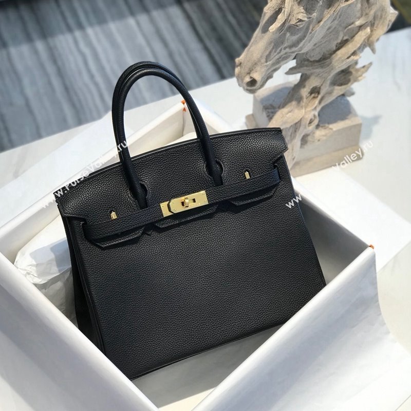 Hermes Birkin 30cm Bag in Togo Calfskin Black/Gold 2022 (FL-22031552)