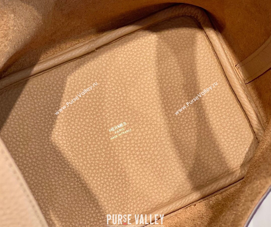 Hermes Picotin Lock Bag 18cm in Togo Calfskin Milky Tea Brown 2023 11287 (FL-231128052)