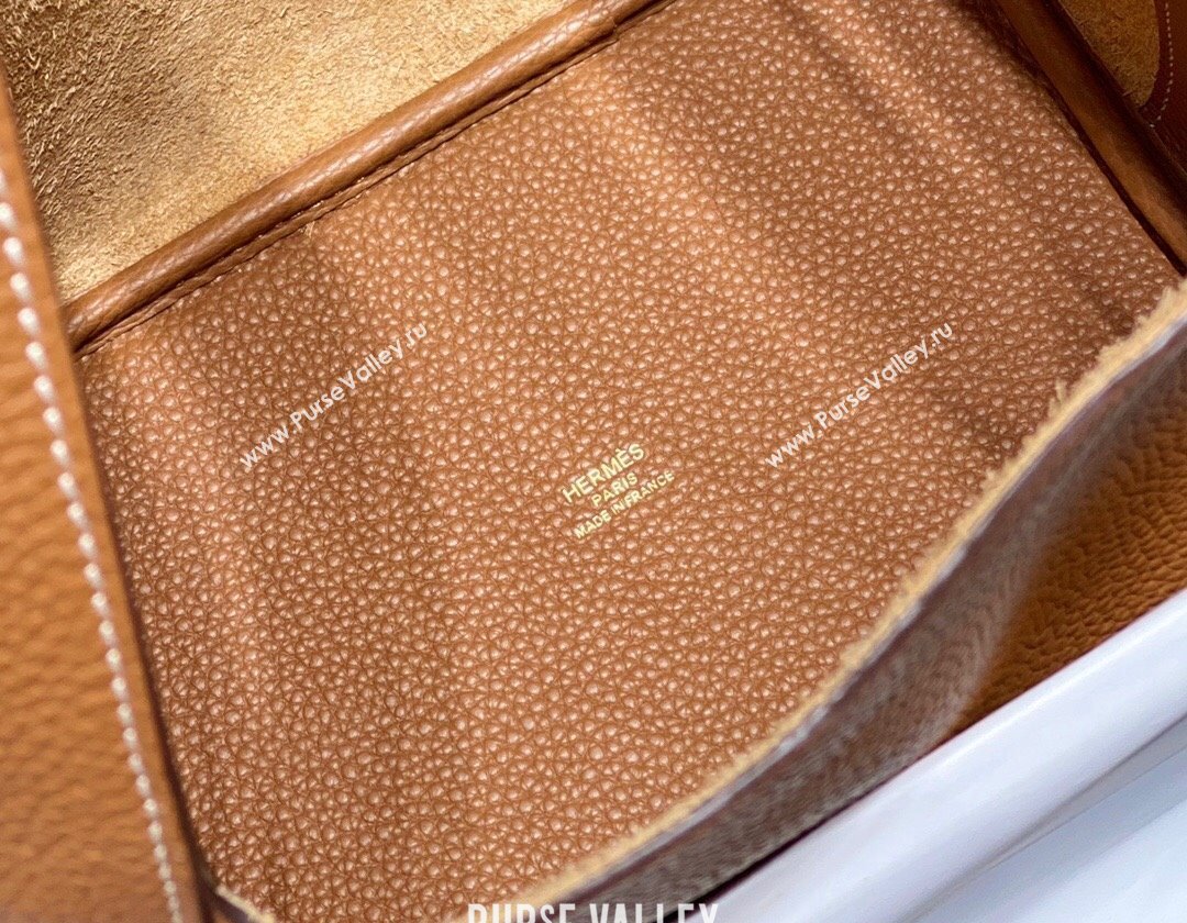 Hermes Picotin Lock Bag 18cm/22cm in Togo Calfskin Golden Brown/Gold 2023 11287 (FL-231128062)