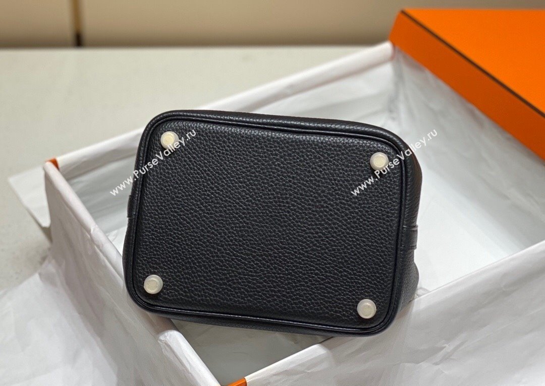 Hermes Picotin Lock Bag 18cm in Togo Calfskin Black/Gold 2023 11287 (FL-231128064)