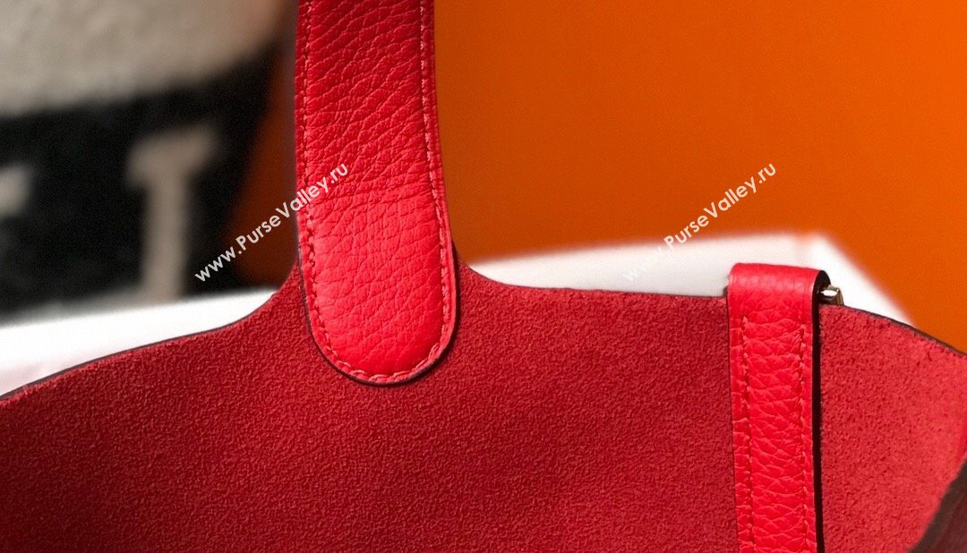 Hermes Picotin Lock Bag 18cm/22cm in Togo Calfskin Red/Gold 2023 11287 (FL-231128066)