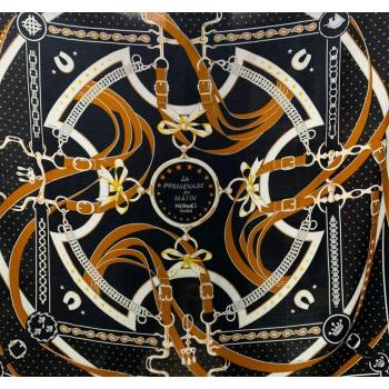 Hermes La Promenade Cashmere Silk Sqaure Shawl Scarf 140cm Black 2024 0130 (WNS-24013014)