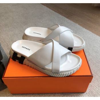Hermes Infra Slide Sandals in Nappa Leather White 2024 (XC-240226086)