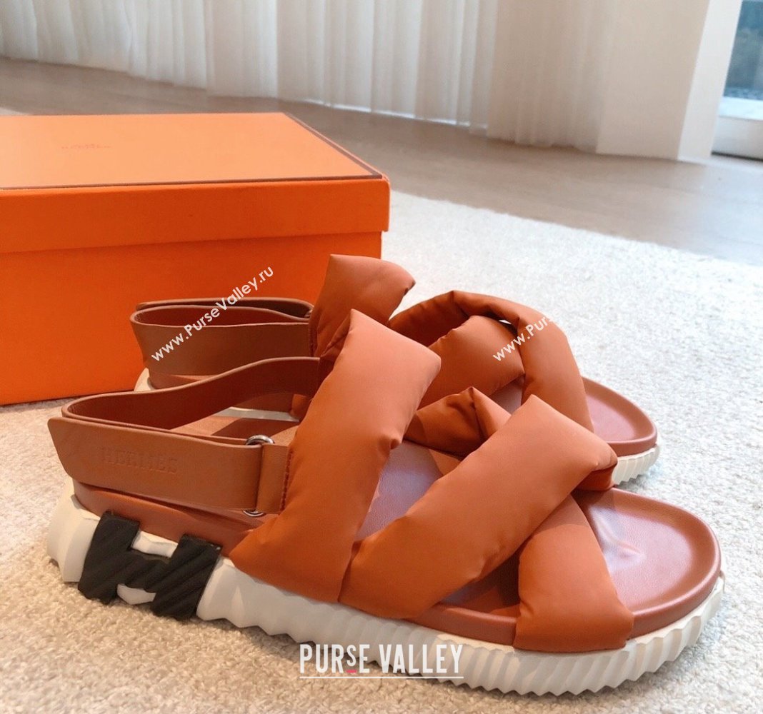 Hermes Electric Sandals in Technical Fabric Orange 2024 (MD-240326101)