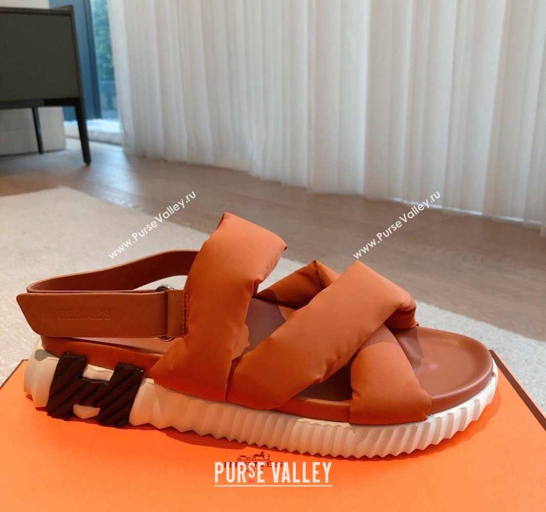 Hermes Electric Sandals in Technical Fabric Orange 2024 (MD-240326101)