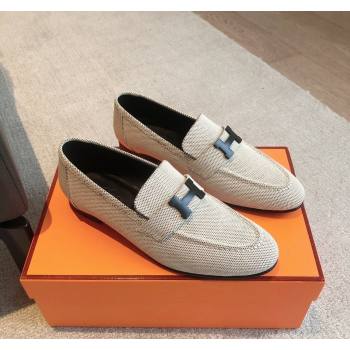 Hermes Paris Canvas Loafers Beige 2024 0425 (XC-240425214)