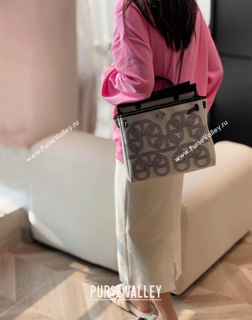 Hermes Herbag Zip Bag PM 31cm in Printed Canvas with Circuit 24 motif Black 2024 (FL-240521058)