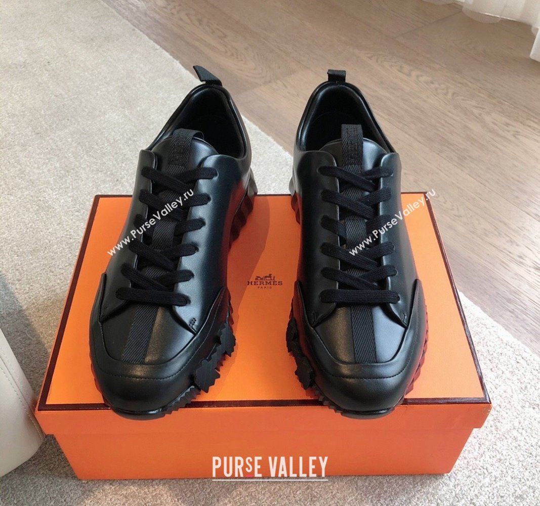 Hermes Jump sneakers in calfskin All Black 2024 (XC-240724006)