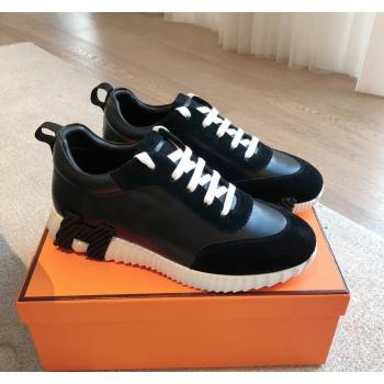 Hermes Bouncing Sneakers in Suede and Calfskin Black 2 2024 0815 (XC-240815012)