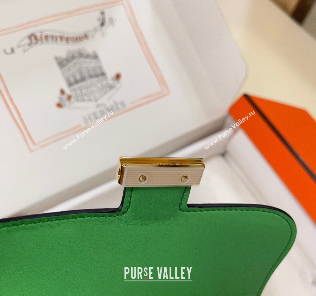 Hermes Constance Mini Bag 18cm in Epsom Palm-Grained Leather Cartoon Green/Gold 2024 (Half Handmade) (FLI-240828070)