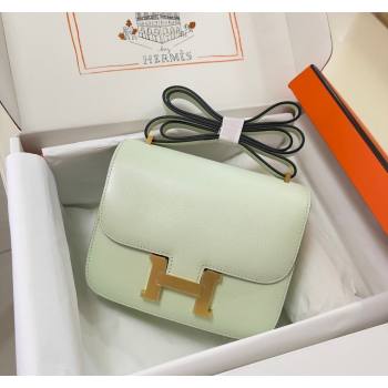 Hermes Constance Mini Bag 18cm in Epsom Palm-Grained Leather Bubble Green/Gold 2024 (Half Handmade) (FLI-240828076)