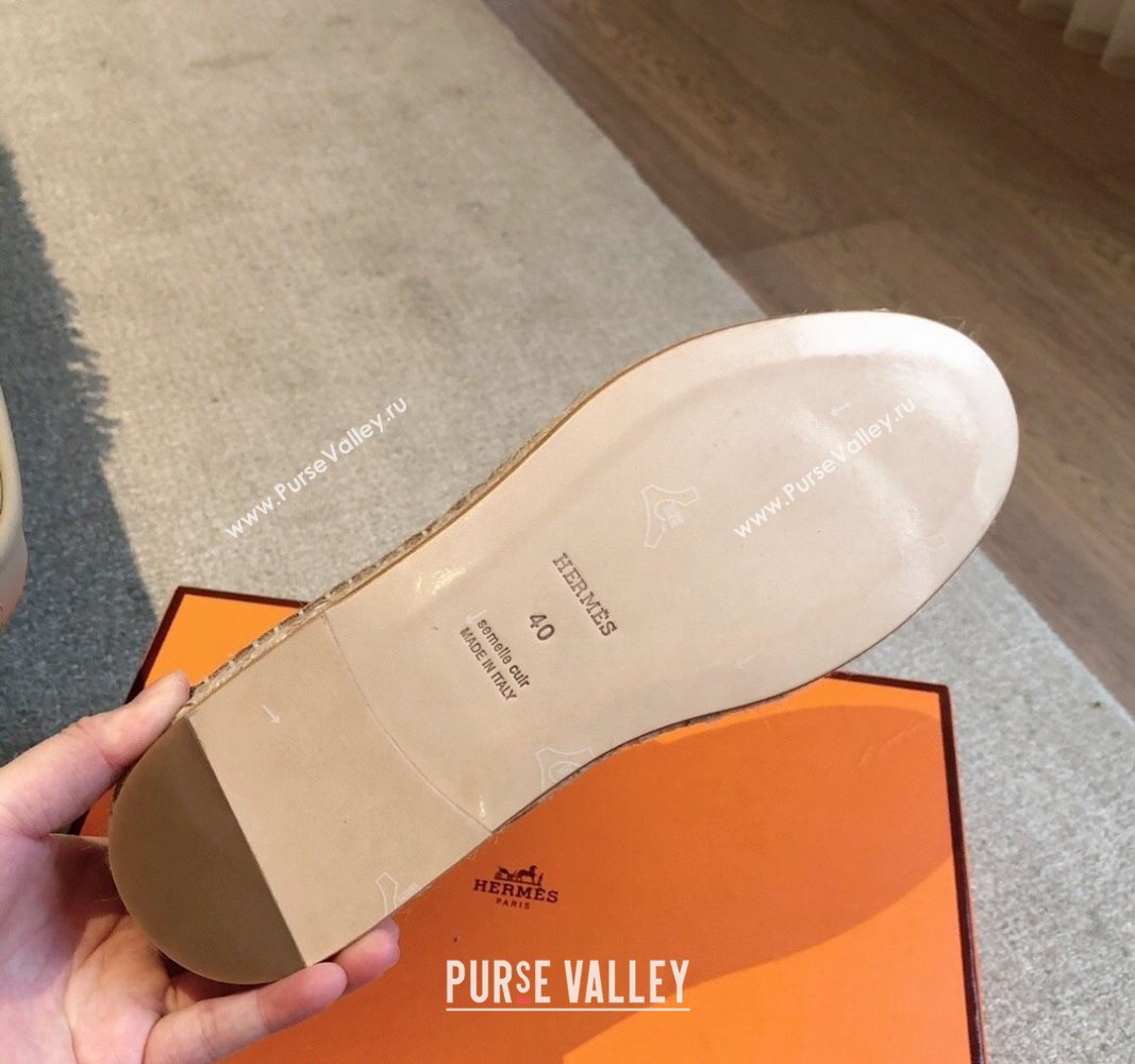 Hermes Trip Espadrilles Flat in Suede Rose Beige 2024 (XC-240907054)