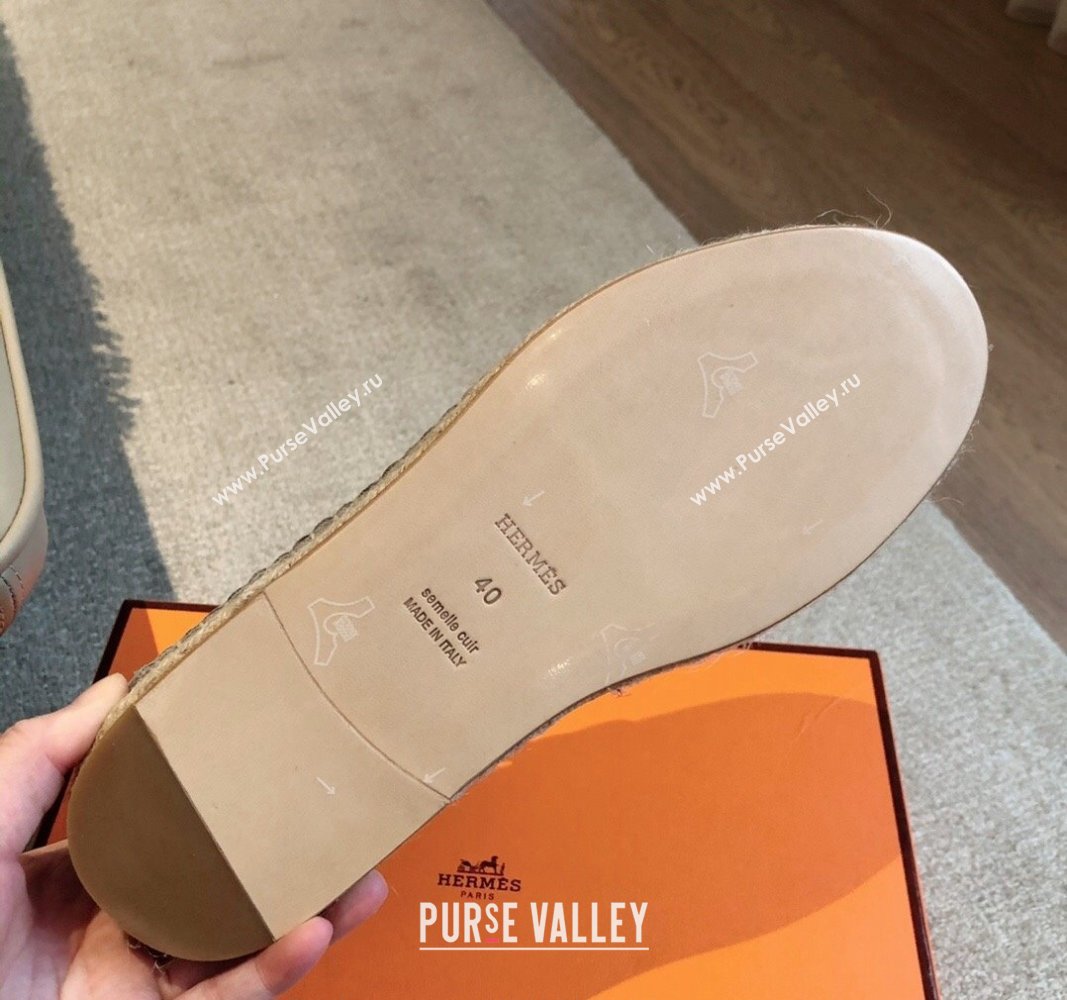 Hermes Trip Espadrilles Flat in Suede Light Grey 2024 (XC-240907056)