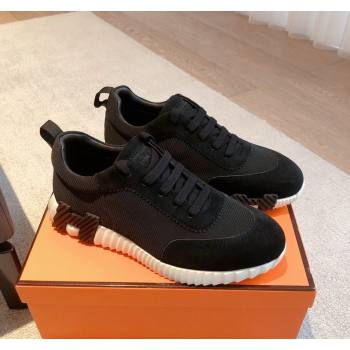 Hermes Bouncing Sneakers in Technical Mesh and Suede Black 2024 1008 (XC-241008074)