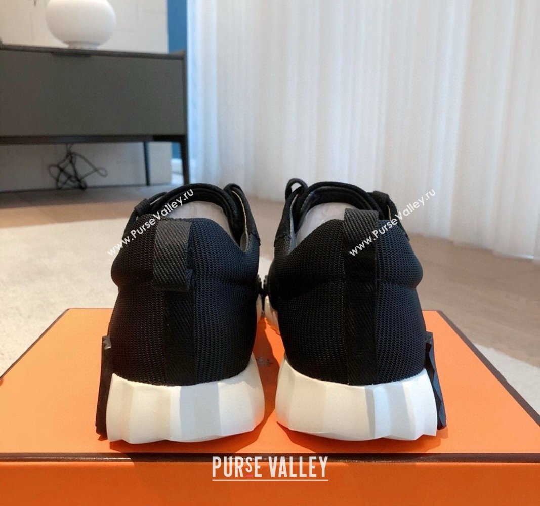 Hermes Bouncing Sneakers in Technical Mesh and Suede Black 2024 1008 (XC-241008074)