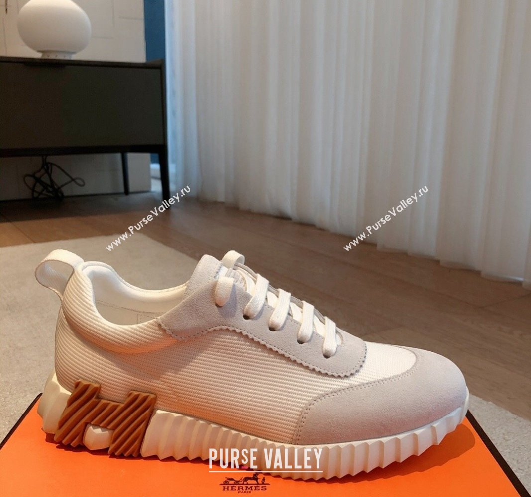 Hermes Bouncing Sneakers in Technical Mesh and Suede White2 2024 1007 (XC-241008082)