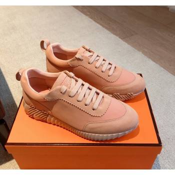 Hermes Bouncing Sneakers in Technical Canvas and Suede Pink 2024 1008 (XC-241008086)