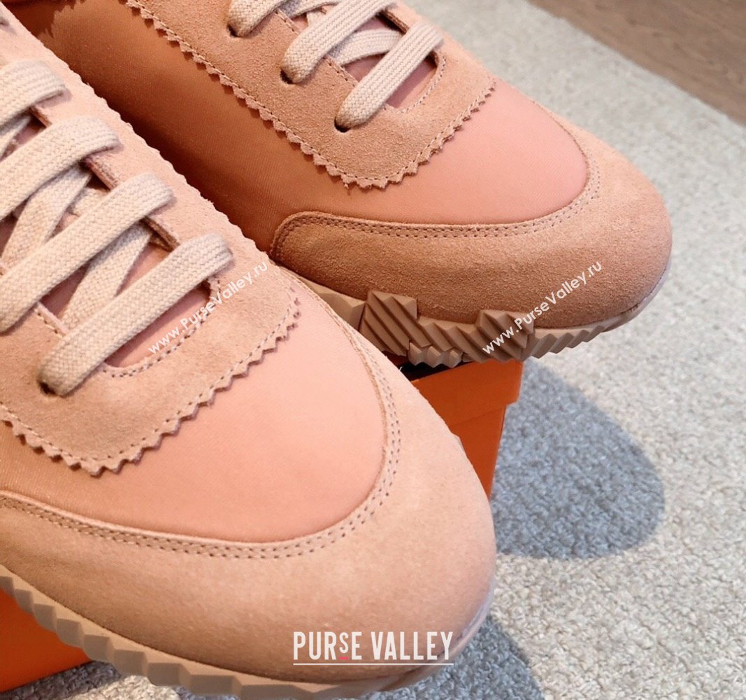 Hermes Bouncing Sneakers in Technical Canvas and Suede Pink 2024 1008 (XC-241008086)