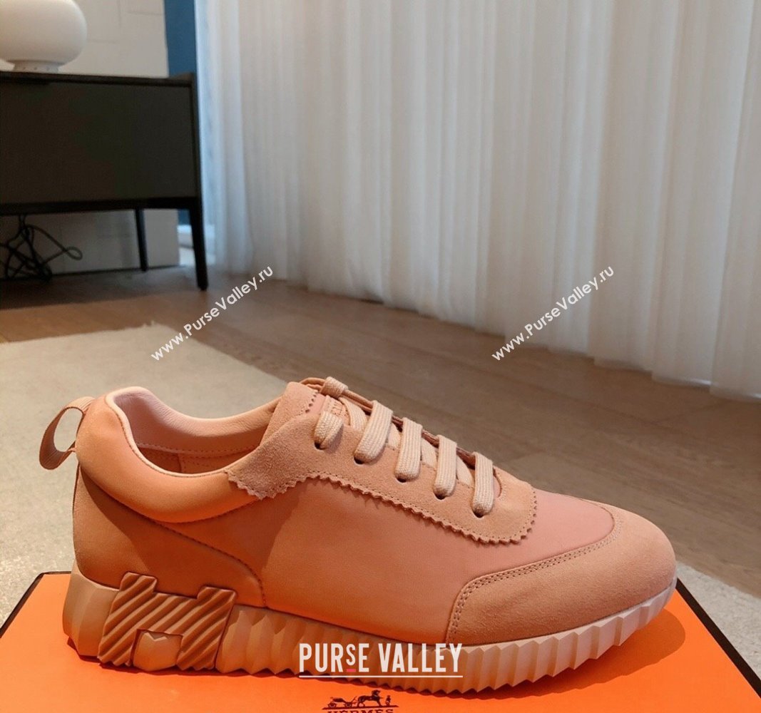 Hermes Bouncing Sneakers in Technical Canvas and Suede Pink 2024 1008 (XC-241008086)