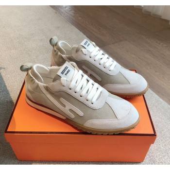 Hermes Jet Sneakers in Suede Grey/White 2024 (XC-241008088)