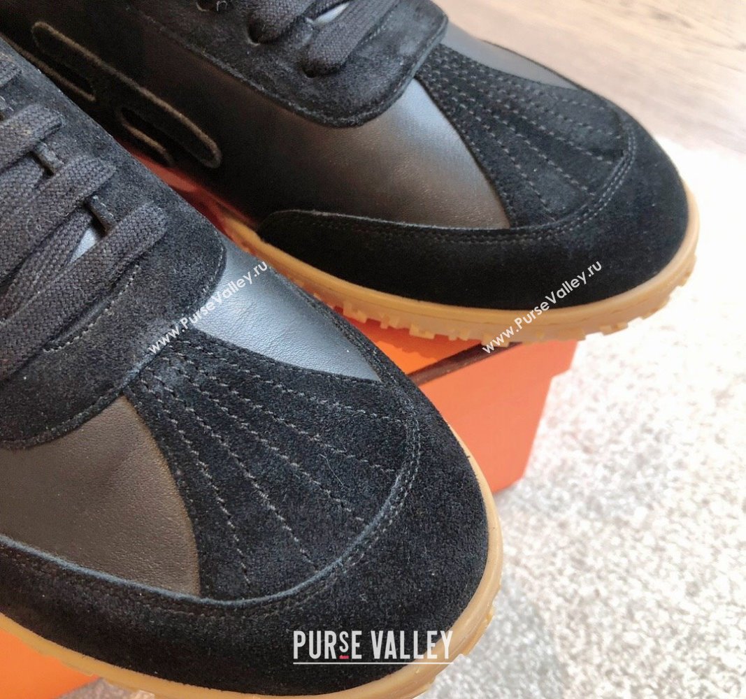 Hermes Jet Sneakers in Leather and Suede Black 2024 (XC-241008089)