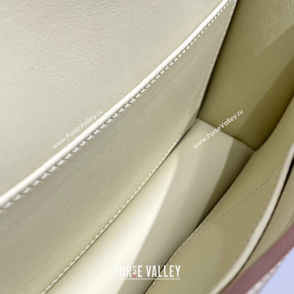 Hermes Constance Elan East-West Bag 26cm in Calfskin Cream White/Silver 2024 (Half Handmade) (FLB-241104056)