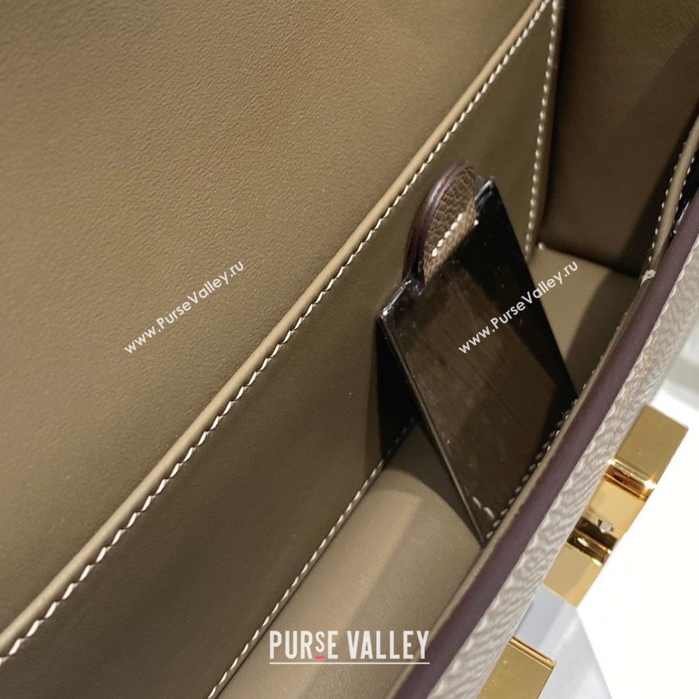 Hermes Constance Elan East-West Bag 26cm in Calfskin Elephant Grey/Gold 2024 (Half Handmade) (FLB-241104061)