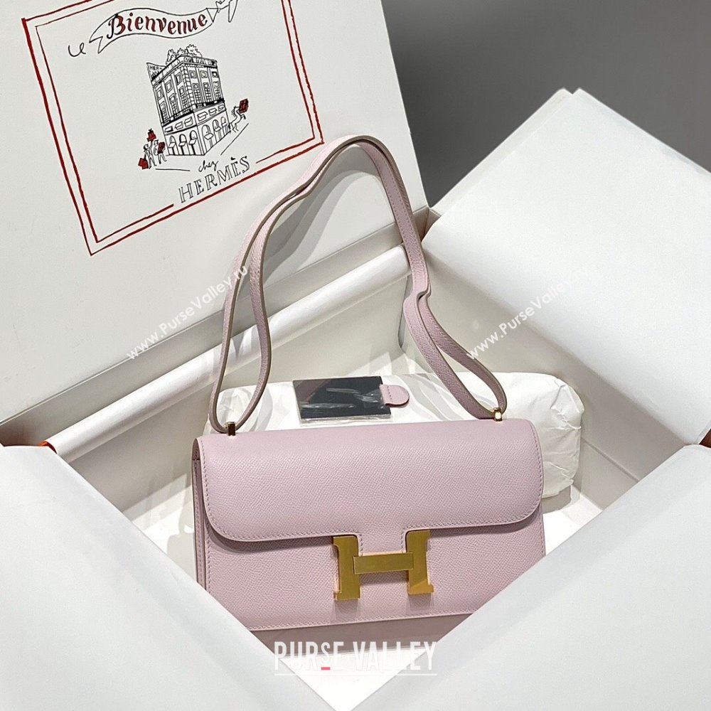 Hermes Constance Elan East-West Bag 26cm in Calfskin Dreamy Purple/Gold 2024 (Half Handmade) (FLB-241104051)