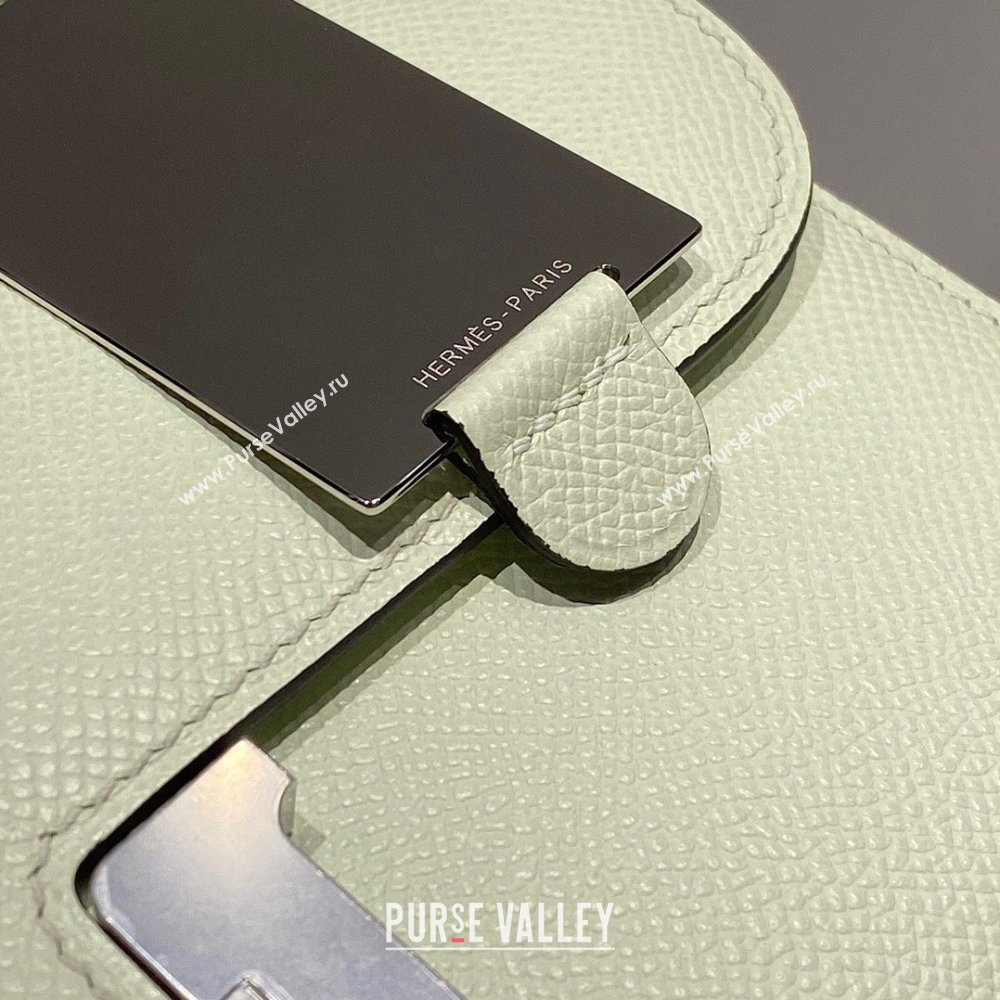 Hermes Constance Elan East-West Bag 26cm in Calfskin Bubble Green/Silver 2024 (Half Handmade) (FLB-241104052)