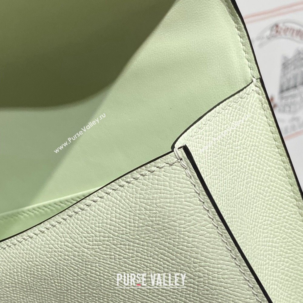 Hermes Constance Elan East-West Bag 26cm in Calfskin Bubble Green/Silver 2024 (Half Handmade) (FLB-241104052)