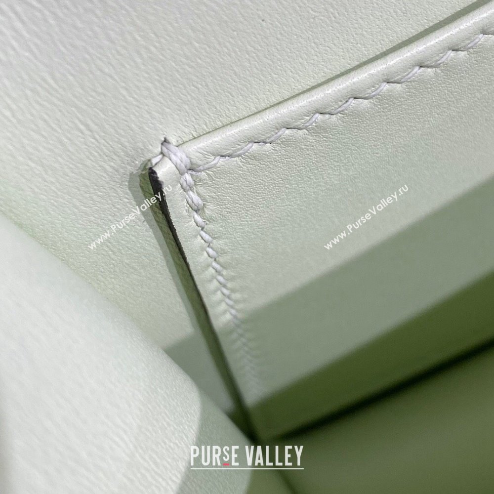 Hermes Constance Elan East-West Bag 26cm in Calfskin Bubble Green/Silver 2024 (Half Handmade) (FLB-241104052)