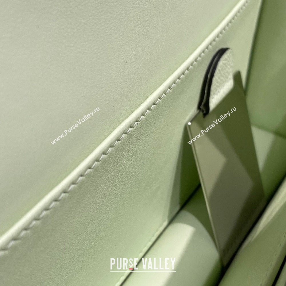 Hermes Constance Elan East-West Bag 26cm in Calfskin Bubble Green/Silver 2024 (Half Handmade) (FLB-241104052)