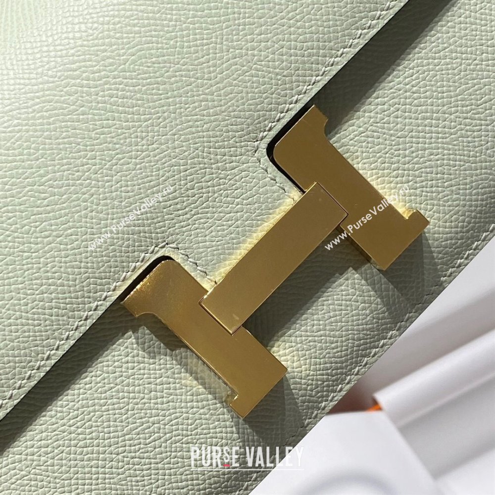 Hermes Constance Elan East-West Bag 26cm in Calfskin Bubble Green/Gold 2024 (Half Handmade) (FLB-241104053)