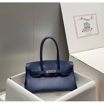 Hermes Mini Shoulder Birkin Bag 29cm in Calfskin Leather Deep Blue 2024 ( Half Handmade) (FL-241211014)