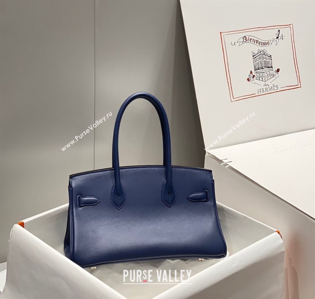 Hermes Mini Shoulder Birkin Bag 29cm in Calfskin Leather Deep Blue 2024 ( Half Handmade) (FL-241211014)